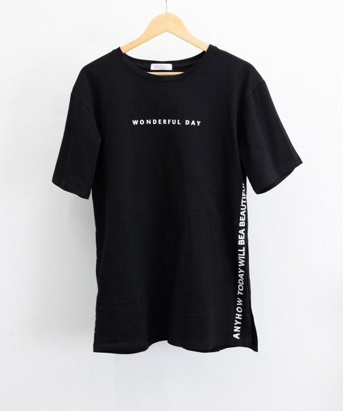 Miniministore(ミニミニストア)の「ロゴtシャツ レディース 半袖カジュアル(Tシャツ/カットソー・レディース・ホワイト/ブラック/グリーン/モカ/ダークグレー・FREE)」の8枚目の写真