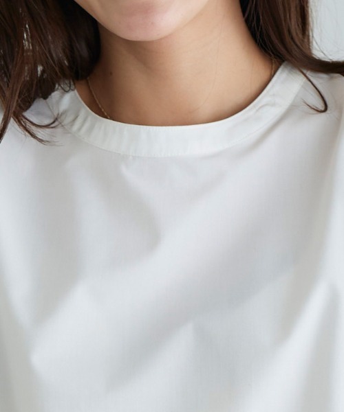 Pierrot（ピエロ）の「2wayパールボタンブラウス（シャツ/ブラウス・レディース・ブラック/ベージュ/オフホワイト/ストライプ/ブルー/グレイッシュベージュ/アイボリー・PM/M/L）」の8枚目の写真