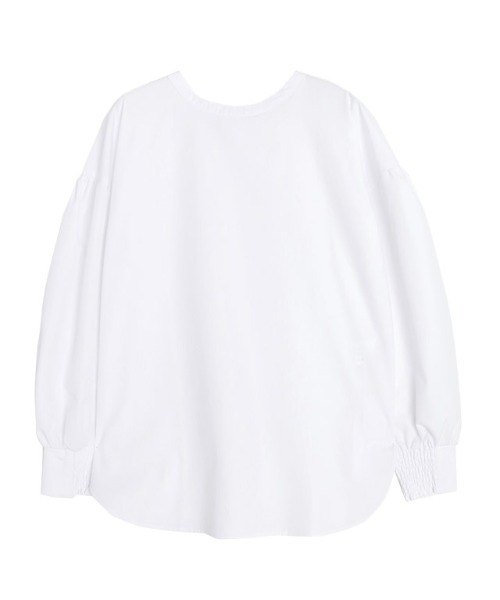 Pierrot（ピエロ）の「2wayパールボタンブラウス（シャツ/ブラウス・レディース・ブラック/ベージュ/オフホワイト/ストライプ/ブルー/グレイッシュベージュ/アイボリー・PM/M/L）」の22枚目の写真