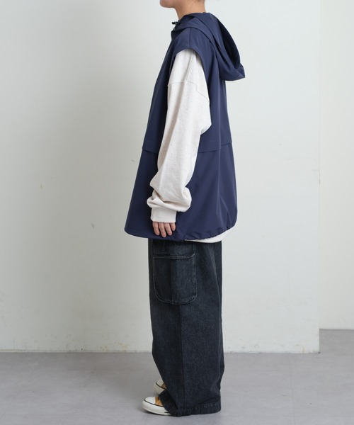 CIAOPANIC TYPY（チャオパニックティピー）の「■2WAYストレッチジップブルゾン(セットアップ対応)（ナイロンジャケット・メンズ・ネイビー/カーキ/ライトグレー・MEDIUM/LARGE）」の20枚目の写真