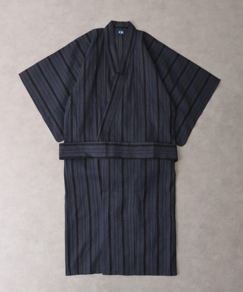 【セール】しじら織 らくらく着付け ワンタッチ帯付き浴衣 4点セット（浴衣）｜JUNGLE STORM（ジャングルストーム）