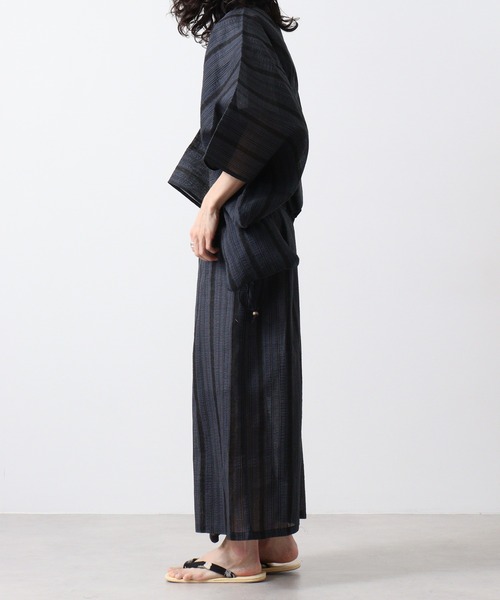 【セール】しじら織 らくらく着付け ワンタッチ帯付き浴衣 4点セット（浴衣）｜JUNGLE STORM（ジャングルストーム）