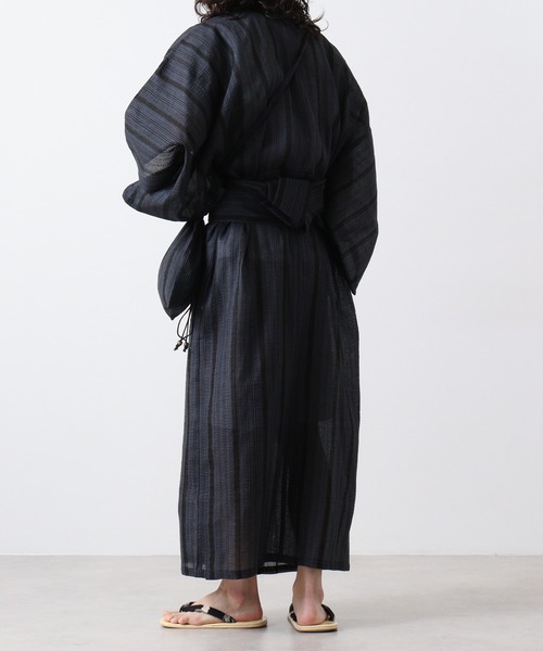 【セール】しじら織 らくらく着付け ワンタッチ帯付き浴衣 4点セット（浴衣）｜JUNGLE STORM（ジャングルストーム）