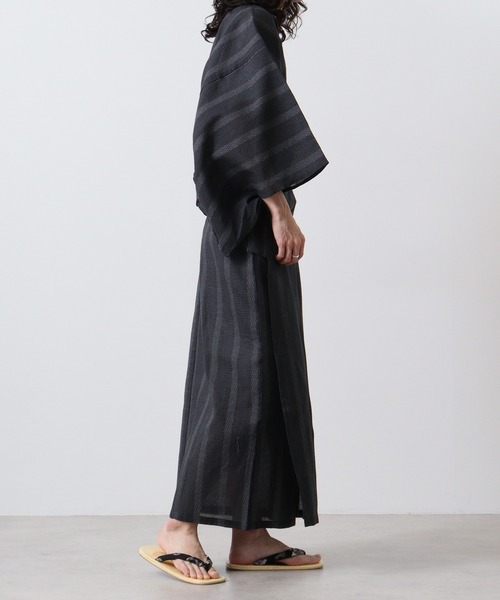 【セール】しじら織 らくらく着付け ワンタッチ帯付き浴衣 4点セット（浴衣）｜JUNGLE STORM（ジャングルストーム）