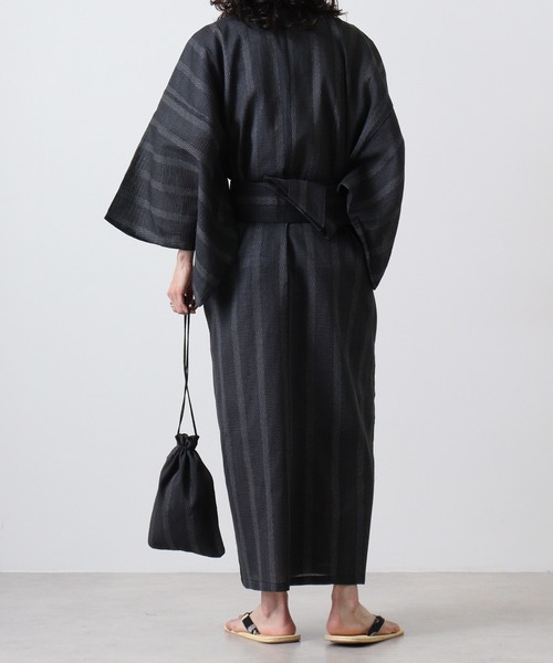 【セール】しじら織 らくらく着付け ワンタッチ帯付き浴衣 4点セット（浴衣）｜JUNGLE STORM（ジャングルストーム）