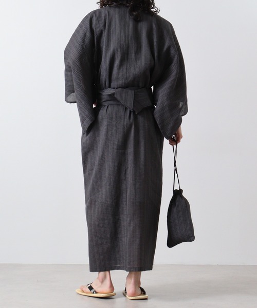 【セール】しじら織 らくらく着付け ワンタッチ帯付き浴衣 4点セット（浴衣）｜JUNGLE STORM（ジャングルストーム）