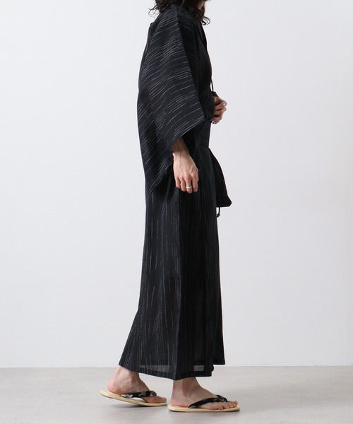 【セール】しじら織 らくらく着付け ワンタッチ帯付き浴衣 4点セット（浴衣）｜JUNGLE STORM（ジャングルストーム）