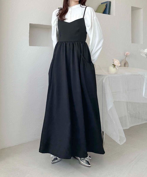 apres jour clair(アプレジュールクレア)の「【apres jour clair】サイドポケットキャミワンピース【ZOZOTOWN限定アイテム】(ワンピース・レディース・ブラック/イエロー/チャコールグレー・フリー/X-LARGE)」の6枚目の写真