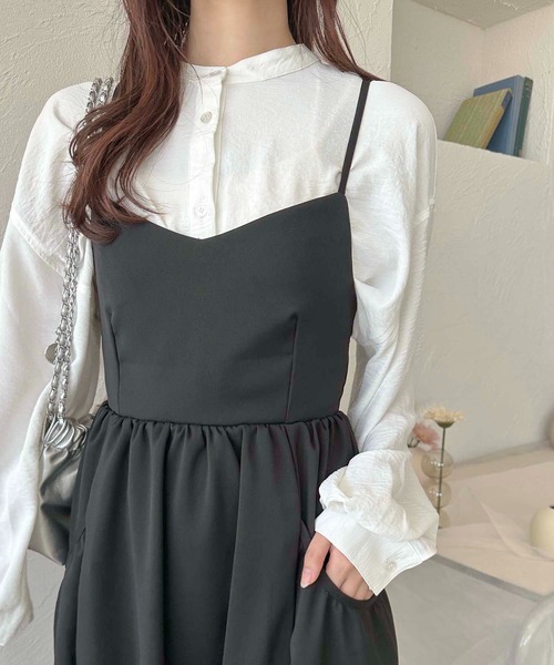 apres jour clair(アプレジュールクレア)の「【apres jour clair】サイドポケットキャミワンピース【ZOZOTOWN限定アイテム】(ワンピース・レディース・ブラック/イエロー/チャコールグレー・フリー/X-LARGE)」の4枚目の写真