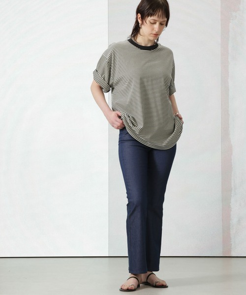 Apo(s)ture(アポスチャー)の「LILY-003/カラーデニムストレッチスキニーフレアパンツ(デニムパンツ・レディース・ブルー/カーキ/ブラック/ネイビー・XL/L/M/S/XS)」の14枚目の写真