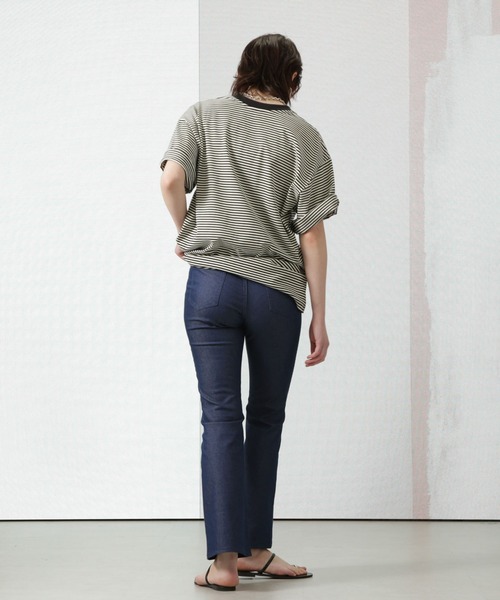 Apo(s)ture(アポスチャー)の「LILY-003/カラーデニムストレッチスキニーフレアパンツ(デニムパンツ・レディース・ブルー/カーキ/ブラック/ネイビー・XL/L/M/S/XS)」の16枚目の写真