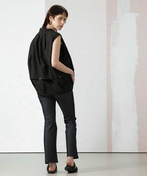 Apo(s)ture(アポスチャー)の「LILY-003/カラーデニムストレッチスキニーフレアパンツ(デニムパンツ・レディース・ブルー/カーキ/ブラック/ネイビー・XL/L/M/S/XS)」の22枚目の写真