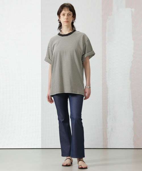 Apo(s)ture(アポスチャー)の「LILY-003/カラーデニムストレッチスキニーフレアパンツ(デニムパンツ・レディース・ブルー/カーキ/ブラック/ネイビー・XL/L/M/S/XS)」の11枚目の写真