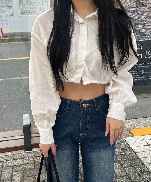 2wayクロップドバルーンシャツ【RL】（シャツ/ブラウス）｜RiLi（リリ）