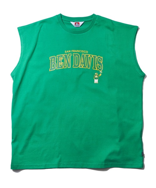 BEN DAVIS(ベンデイビス)の「《BEN DAVIS》プリント ノースリーブ/抗菌防臭 リサイクルコットン混(Tシャツ/カットソー・メンズ・ホワイト/ブラック/イエロー/グリーン・MEDIUM/LARGE/X-LARGE/SMALL)」の7枚目の写真