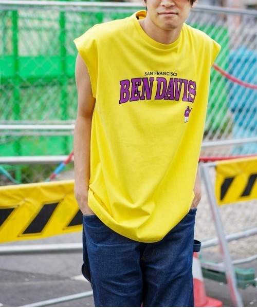 BEN DAVIS(ベンデイビス)の「《BEN DAVIS》プリント ノースリーブ/抗菌防臭 リサイクルコットン混(Tシャツ/カットソー・メンズ・ホワイト/ブラック/イエロー/グリーン・MEDIUM/LARGE/X-LARGE/SMALL)」の14枚目の写真