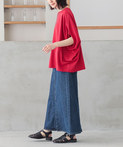 n'OrLABEL（ノアールレーベル）の「【機能素材】『シンプルドルマンカットソー』（Tシャツ/カットソー・レディース・オフホワイト/ブルー/ブラック/イエロー/レッド/ライトグレー・FREE）」の20枚目の写真