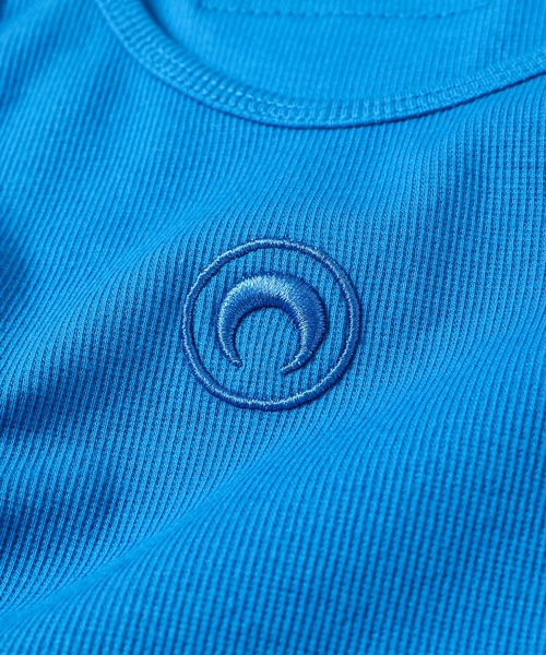 MARINE SERRE（マリーン・セル）の「ORGANIC COTTON RIB 2X2 TANK TOP（タンクトップ・レディース・ブルー/ブラック/ピンク/ホワイト・S/M/XS）」の6枚目の写真