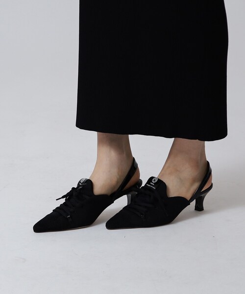 GALLEST（ギャレスト）の「◆MAISON MAVERICK PRESENTS ニットレースアップヒール（パンプス・レディース・ホワイト/ブラック・25/35）」の11枚目の写真