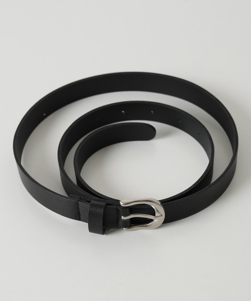 Monocoro toppi（モノコロトッピ）の「合皮 ベルト 18mm シンプル バックル 細ベルト（ベルト・レディース・ブラウン/ブラック・フリー）」の10枚目の写真