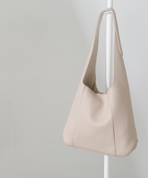 N.（N. Natural Beauty Basic）（エヌエヌナチュラルビューティーベーシック）の「◆ソフトワンハンドルトートバッグ（トートバッグ・レディース・ベージュ/ブラック・ﾌﾘ-）」の5枚目の写真