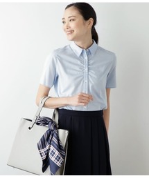 ライトドビークロス 前立てギャザー半袖シャツ