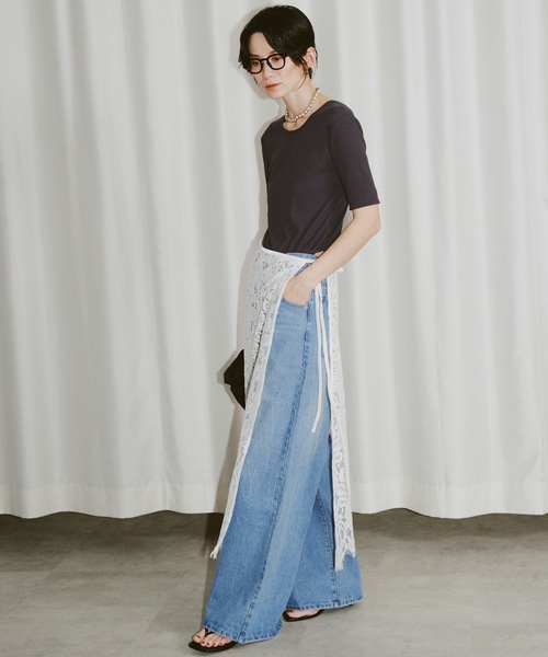 yae（ヤエ）の「【Revival】Lace wrap skirt/レースラップスカート（スカート・レディース・レッド/ホワイト・FREE）」の8枚目の写真