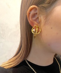 amplis（アンプリス）の「ダブルサークルパールイヤリング/much（イヤリング）」