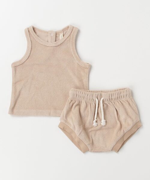 【セール】『Quincy Mae』TERRY TANK + SHORT SET | BLUSH（その他ベビー用品）｜Quincy Mae（クインシーメイ）