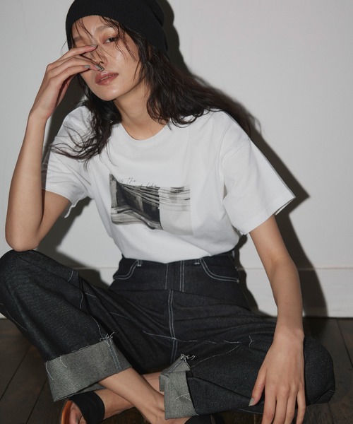 hellam(へラム)の「アソートプリントTシャツ(入荷禁止)(Tシャツ/カットソー・レディース・ホワイト×イエロー/ホワイト×エメラルドグリーン/ホワイト×グリーン/ホワイト×ブラック/ホワイト×ブルー・FREE)」の1枚目の写真