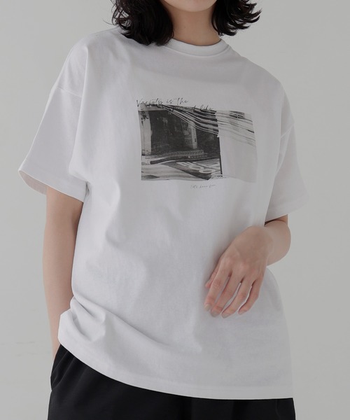 hellam(へラム)の「アソートプリントTシャツ(入荷禁止)(Tシャツ/カットソー・レディース・ホワイト×イエロー/ホワイト×エメラルドグリーン/ホワイト×グリーン/ホワイト×ブラック/ホワイト×ブルー・FREE)」の11枚目の写真