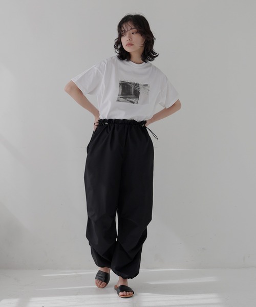 hellam(へラム)の「アソートプリントTシャツ(入荷禁止)(Tシャツ/カットソー・レディース・ホワイト×イエロー/ホワイト×エメラルドグリーン/ホワイト×グリーン/ホワイト×ブラック/ホワイト×ブルー・FREE)」の12枚目の写真