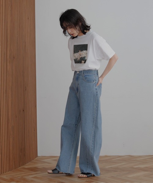 hellam(へラム)の「アソートプリントTシャツ(入荷禁止)(Tシャツ/カットソー・レディース・ホワイト×イエロー/ホワイト×エメラルドグリーン/ホワイト×グリーン/ホワイト×ブラック/ホワイト×ブルー・FREE)」の15枚目の写真