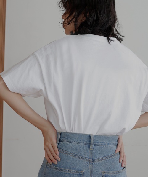 hellam(へラム)の「アソートプリントTシャツ(入荷禁止)(Tシャツ/カットソー・レディース・ホワイト×イエロー/ホワイト×エメラルドグリーン/ホワイト×グリーン/ホワイト×ブラック/ホワイト×ブルー・FREE)」の16枚目の写真