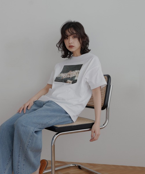 hellam(へラム)の「アソートプリントTシャツ(入荷禁止)(Tシャツ/カットソー・レディース・ホワイト×イエロー/ホワイト×エメラルドグリーン/ホワイト×グリーン/ホワイト×ブラック/ホワイト×ブルー・FREE)」の17枚目の写真