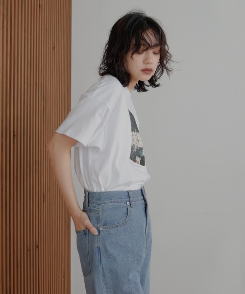 hellam(へラム)の「アソートプリントTシャツ(入荷禁止)(Tシャツ/カットソー・レディース・ホワイト×イエロー/ホワイト×エメラルドグリーン/ホワイト×グリーン/ホワイト×ブラック/ホワイト×ブルー・FREE)」の18枚目の写真