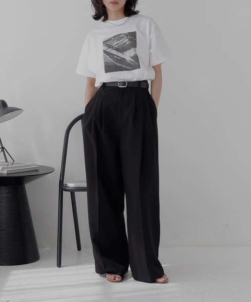 hellam(へラム)の「アソートプリントTシャツ(入荷禁止)(Tシャツ/カットソー・レディース・ホワイト×イエロー/ホワイト×エメラルドグリーン/ホワイト×グリーン/ホワイト×ブラック/ホワイト×ブルー・FREE)」の20枚目の写真