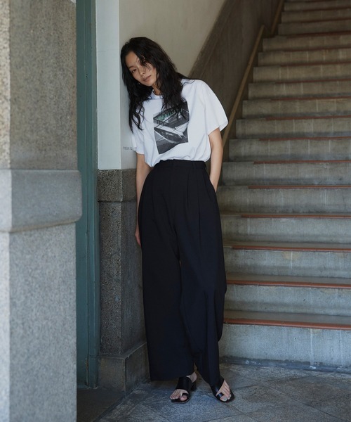 hellam(へラム)の「アソートプリントTシャツ(入荷禁止)(Tシャツ/カットソー・レディース・ホワイト×イエロー/ホワイト×エメラルドグリーン/ホワイト×グリーン/ホワイト×ブラック/ホワイト×ブルー・FREE)」の10枚目の写真