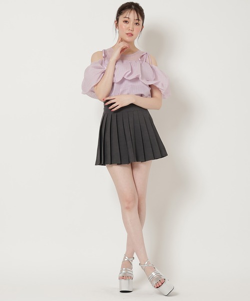 REDYAZEL(レディアゼル)の「ストライプシアートップス(Tシャツ/カットソー・レディース・ホワイト/ピンク/ブラック・FREE)」の18枚目の写真