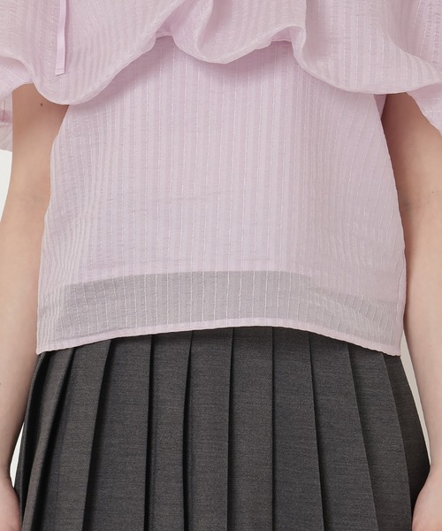 REDYAZEL(レディアゼル)の「ストライプシアートップス(Tシャツ/カットソー・レディース・ホワイト/ピンク/ブラック・FREE)」の20枚目の写真