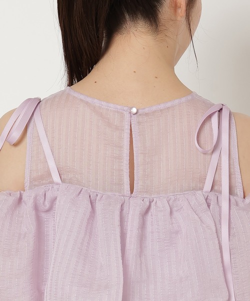 REDYAZEL(レディアゼル)の「ストライプシアートップス(Tシャツ/カットソー・レディース・ホワイト/ピンク/ブラック・FREE)」の21枚目の写真