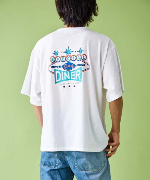 MEDM 半袖 Tシャツ ロゴ ストリート 人気 コットン 男女兼用 ARCADE tシャツ ケミカルウォッシュ/ピグメント オーバーサイズ