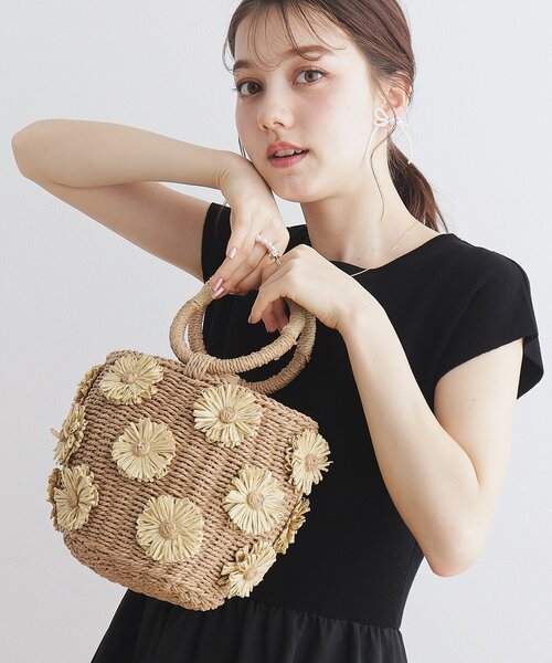 フラワーモチーフバスケット（ハンドバッグ）｜couture brooch