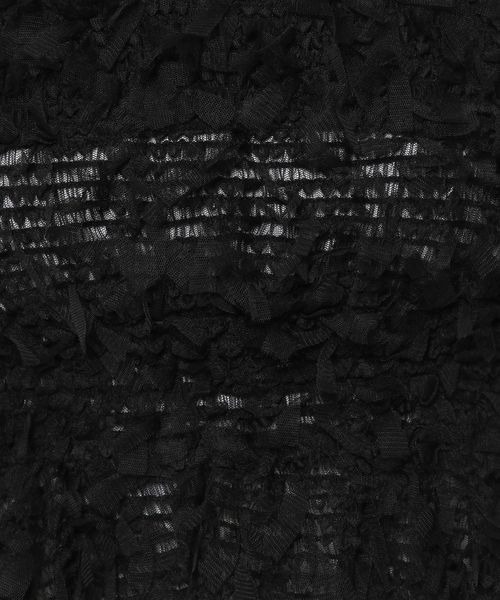 mysty woman（ミスティウーマン）の「チュールシャーリングキャミ　125065（キャミソール・レディース・ブラック/アイボリー・FREE）」の18枚目の写真