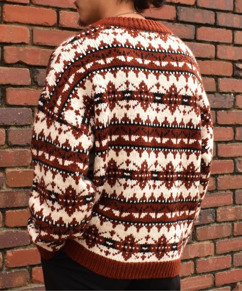 Noen(ノエン)の「ノルディッククルーネックニット(ニット/セーター・メンズ・Navy/レッド/ブラック・MEDIUM/LARGE)」の13枚目の写真