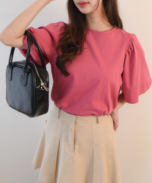 VIVID LADY(ビビッドレディー)の「tシャツ レディース 半袖(Tシャツ/カットソー・レディース・ミント/ホワイト/ピンク/ホワイト×ブラック/ブラック/ブルー・FREE)」の1枚目の写真