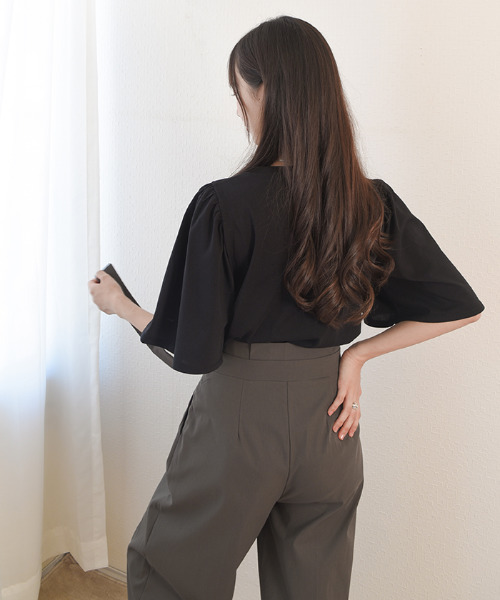 VIVID LADY(ビビッドレディー)の「tシャツ レディース 半袖(Tシャツ/カットソー・レディース・ミント/ホワイト/ピンク/ホワイト×ブラック/ブラック/ブルー・FREE)」の16枚目の写真