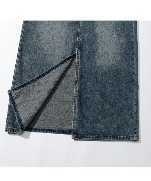 Miniministore（ミニミニストア）の「デニムスカート ロング フロントスリット（デニムスカート・レディース・サックスブルー・S/L/M/XL）」の14枚目の写真