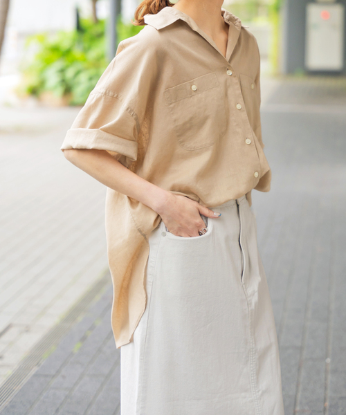 Spick and Spanコットンリネンハーフスリーブシャツ Spick & Span（スピックアンドスパン）の「コットンリネンハーフ