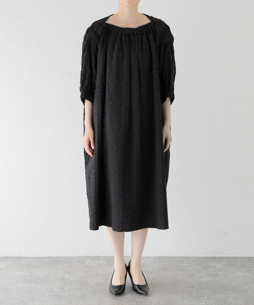 BLACK CRANE(ブラッククレーン)の「【BLACK CRANE/ブラック クレーン】 SACK DRESS SK-SCD12(ワンピース・レディース・マスタード/ブラック・SMALL)」の15枚目の写真